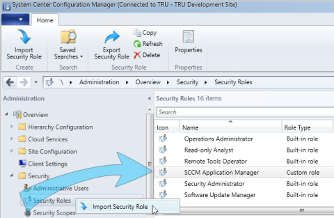 sccm user rights assignment